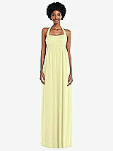 Alt View 4 Thumbnail - Butter Yellow Convertible Tie-Shoulder Empire Waist Maxi Dress