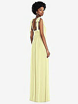 Rear View Thumbnail - Butter Yellow Convertible Tie-Shoulder Empire Waist Maxi Dress