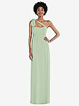 Alt View 2 Thumbnail - Celadon Convertible Tie-Shoulder Empire Waist Maxi Dress