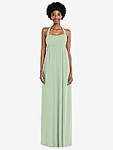 Alt View 4 Thumbnail - Celadon Convertible Tie-Shoulder Empire Waist Maxi Dress