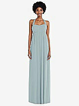 Alt View 4 Thumbnail - Morning Sky Convertible Tie-Shoulder Empire Waist Maxi Dress