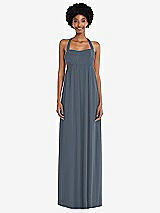 Alt View 4 Thumbnail - Silverstone Convertible Tie-Shoulder Empire Waist Maxi Dress