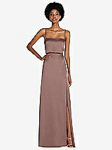 Front View Thumbnail - Sienna Low Tie-Back Maxi Dress with Adjustable Skinny Straps