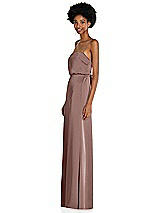 Side View Thumbnail - Sienna Low Tie-Back Maxi Dress with Adjustable Skinny Straps
