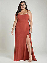 Alt View 2 Thumbnail - Amber Sunset Scoop Neck Convertible Tie-Strap Maxi Dress with Front Slit