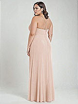 Alt View 3 Thumbnail - Cameo Scoop Neck Convertible Tie-Strap Maxi Dress with Front Slit