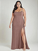 Alt View 2 Thumbnail - Sienna Scoop Neck Convertible Tie-Strap Maxi Dress with Front Slit