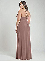 Alt View 3 Thumbnail - Sienna Scoop Neck Convertible Tie-Strap Maxi Dress with Front Slit