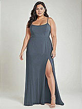 Alt View 2 Thumbnail - Silverstone Scoop Neck Convertible Tie-Strap Maxi Dress with Front Slit