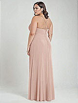 Alt View 3 Thumbnail - Toasted Sugar Scoop Neck Convertible Tie-Strap Maxi Dress with Front Slit