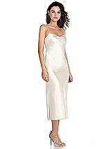 Side View Thumbnail - Ivory Open-Back Convertible Strap Midi Bias Slip Dress