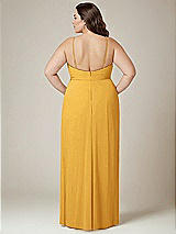 Alt View 3 Thumbnail - NYC Yellow Adjustable Strap Wrap Bodice Maxi Dress with Front Slit 