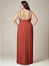 Alt View 3 Thumbnail - Amber Sunset Adjustable Strap Wrap Bodice Maxi Dress with Front Slit 