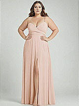 Alt View 1 Thumbnail - Cameo Adjustable Strap Wrap Bodice Maxi Dress with Front Slit 