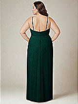 Alt View 3 Thumbnail - Evergreen Adjustable Strap Wrap Bodice Maxi Dress with Front Slit 