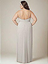 Alt View 3 Thumbnail - Oyster Adjustable Strap Wrap Bodice Maxi Dress with Front Slit 