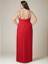 Alt View 3 Thumbnail - Parisian Red Adjustable Strap Wrap Bodice Maxi Dress with Front Slit 