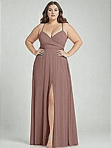 Alt View 1 Thumbnail - Sienna Adjustable Strap Wrap Bodice Maxi Dress with Front Slit 