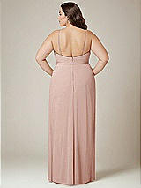 Alt View 3 Thumbnail - Toasted Sugar Adjustable Strap Wrap Bodice Maxi Dress with Front Slit 