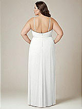 Alt View 3 Thumbnail - White Adjustable Strap Wrap Bodice Maxi Dress with Front Slit 