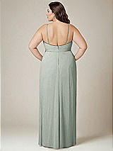 Alt View 3 Thumbnail - Willow Green Adjustable Strap Wrap Bodice Maxi Dress with Front Slit 