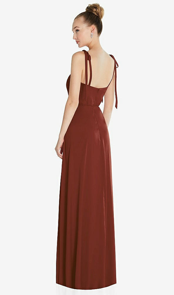 Back View - Auburn Moon Tie Shoulder A-Line Maxi Dress