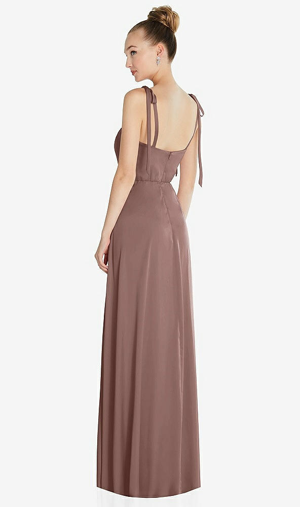 Back View - Sienna Tie Shoulder A-Line Maxi Dress