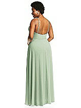 Alt View 3 Thumbnail - Celadon Diamond Halter Maxi Dress with Adjustable Straps