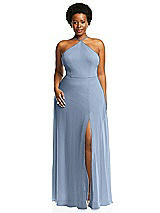 Alt View 1 Thumbnail - Cloudy Diamond Halter Maxi Dress with Adjustable Straps