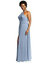 Alt View 2 Thumbnail - Cloudy Diamond Halter Maxi Dress with Adjustable Straps