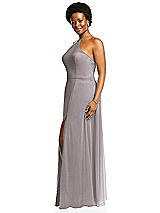 Alt View 2 Thumbnail - Cashmere Gray Diamond Halter Maxi Dress with Adjustable Straps