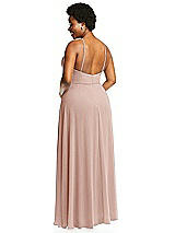 Alt View 3 Thumbnail - Toasted Sugar Diamond Halter Maxi Dress with Adjustable Straps