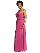 Alt View 2 Thumbnail - Tea Rose Diamond Halter Maxi Dress with Adjustable Straps