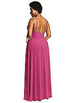 Alt View 3 Thumbnail - Tea Rose Diamond Halter Maxi Dress with Adjustable Straps