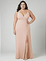Alt View 1 Thumbnail - Cameo Faux Wrap Criss Cross Back Maxi Dress with Adjustable Straps