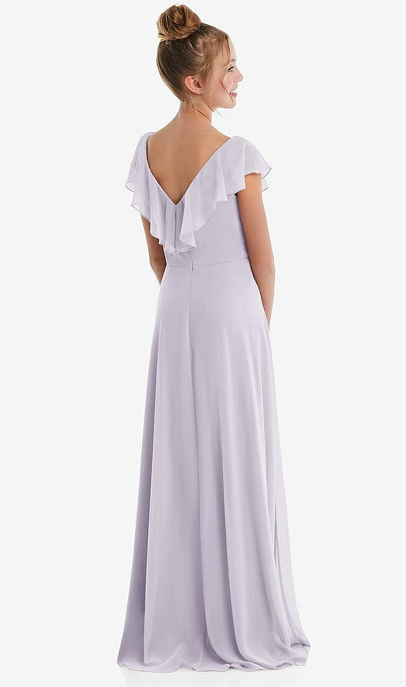 Back View - Moondance Cascading Ruffle Full Skirt Chiffon Junior Bridesmaid Dress