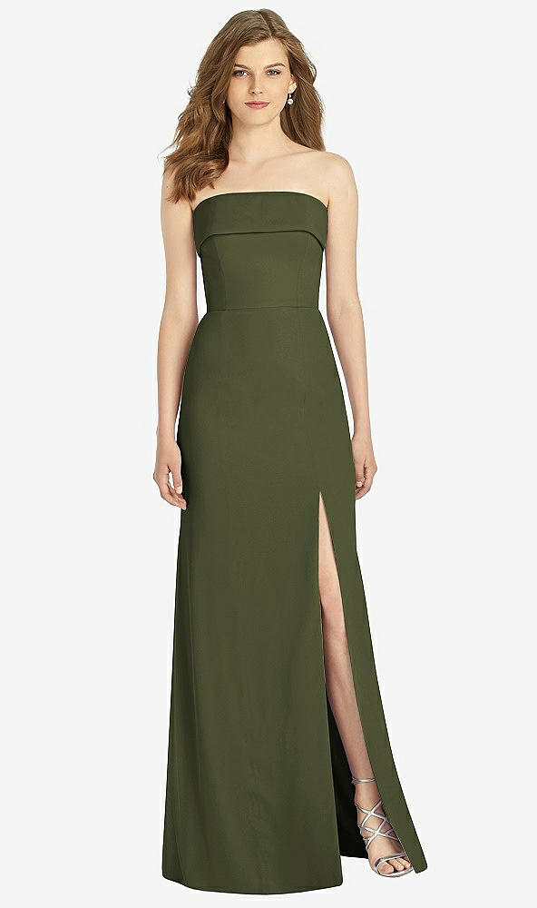 Front View - Olive Green Bella Bridesmaids Dress BB139