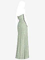 Rear View Thumbnail - Vintage Primrose Sage Bella Bridesmaids Dress BB139