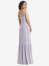 Rear View Thumbnail - Moondance Tie-Shoulder Bustier Bodice Ruffle-Hem Maxi Dress