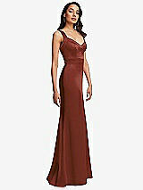 Side View Thumbnail - Auburn Moon Framed Bodice Criss Criss Open Back A-Line Maxi Dress