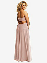 Alt View 3 Thumbnail - Toasted Sugar Strapless Empire Waist Cutout Maxi Dress with Covered Button Detail