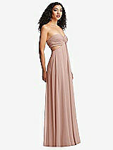 Alt View 6 Thumbnail - Toasted Sugar Strapless Empire Waist Cutout Maxi Dress with Covered Button Detail