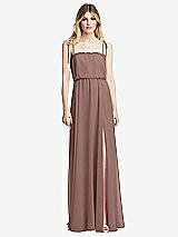 Front View Thumbnail - Sienna Skinny Tie-Shoulder Ruffle-Trimmed Blouson Maxi Dress