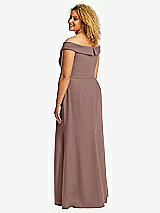 Alt View 3 Thumbnail - Sienna Cuffed Off-the-Shoulder Pleated Faux Wrap Maxi Dress