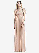 Front View Thumbnail - Cameo Regency Empire Waist Puff Sleeve Chiffon Maxi Dress