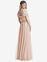 Rear View Thumbnail - Cameo Regency Empire Waist Puff Sleeve Chiffon Maxi Dress