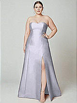 Alt View 2 Thumbnail - Silver Dove Strapless A-line Satin Gown with Modern Bow Detail