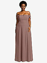 Alt View 2 Thumbnail - Sienna Off-the-Shoulder Pleated Cap Sleeve A-line Maxi Dress