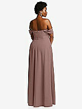 Alt View 4 Thumbnail - Sienna Off-the-Shoulder Pleated Cap Sleeve A-line Maxi Dress