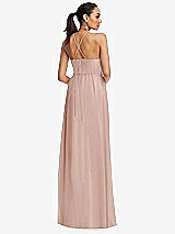 Rear View Thumbnail - Toasted Sugar Plunging V-Neck Criss Cross Strap Back Maxi Dress